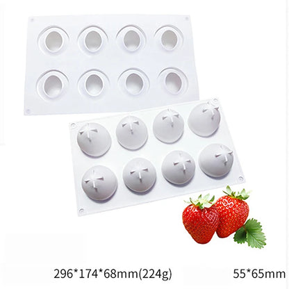 Fruit Series Silicone Cake Mold — Pineapple, Pear, Peach, Mango, Orange & Strawberry for French Dessert & Mousse Baking