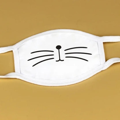 Kawaii Anime Expression Cotton Face Mask – Breathable Smile Mouth Muffle for Unisex Korean Style