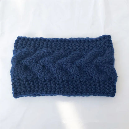 Women's Solid Color Knitted Headband – Elastic Twisted Turban Headwrap, Winter Hair Band for Girls, Fashion Hair Accessories