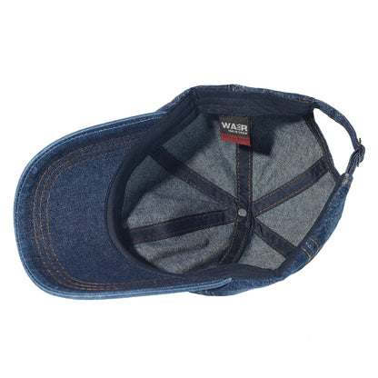 Vintage Washed Cotton Baseball Cap – Adjustable Denim Dad Hat for Men & Women, Low Profile Trucker Style
