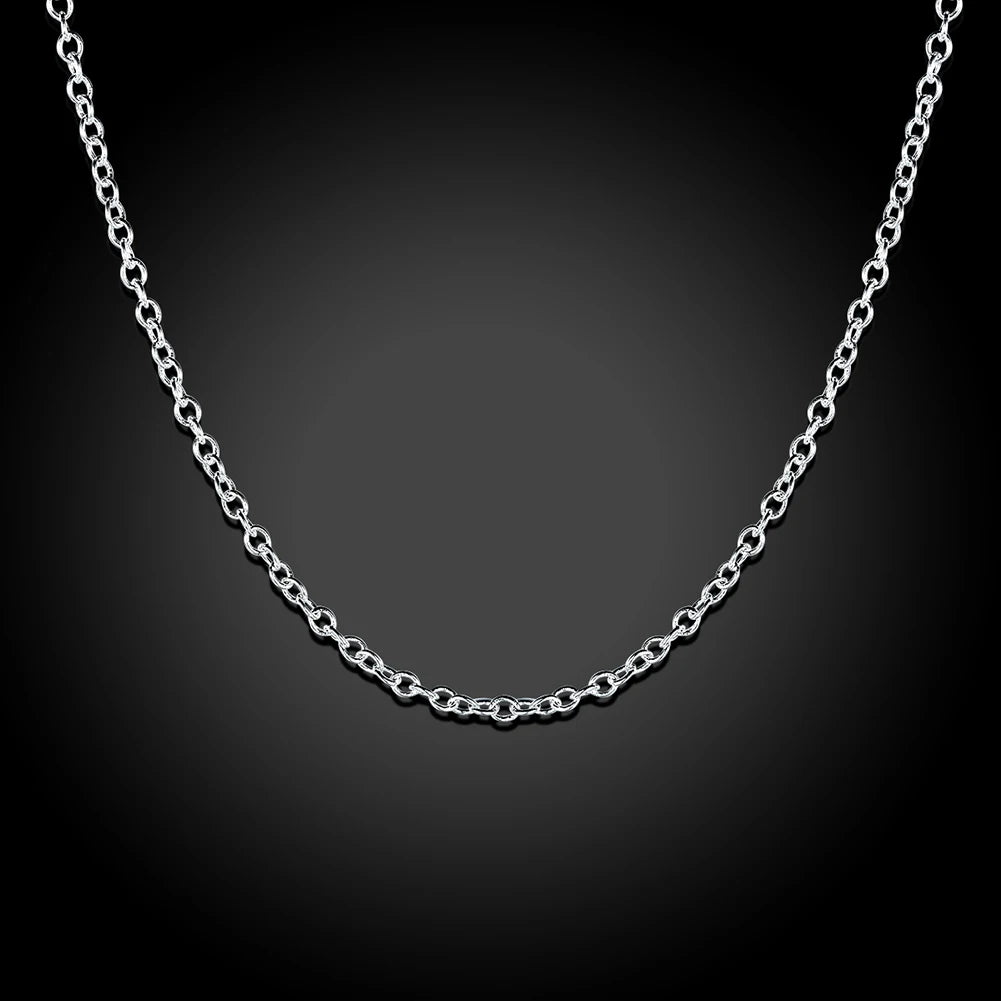 10PCS 925 Sterling Silver Snake Chain Necklaces — 1mm, 16–30 Inch for Women & Men, Fashion Jewelry