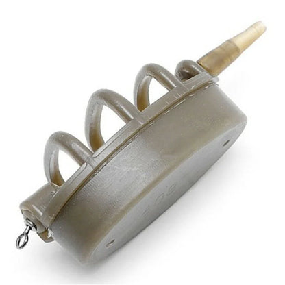 FLYSAND Inline Method Feeder Mould - Bait Thrower Bait Plumb Set Carp Fishing Bait Holder Tool, 4 Feeders/Set