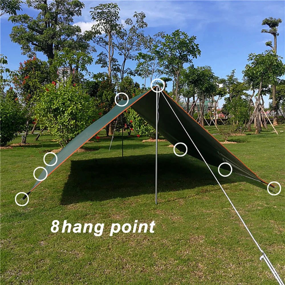 Waterproof Tarp Tent Shade - Ultralight Garden Canopy Sunshade for Outdoor Camping - 5x3m, 4x3m, 3x3m Options