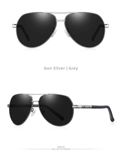 BARCUR Aluminum Vintage Polarized Sunglasses – Classic Men’s & Women’s Driving Shades, UV Protection Eyewear