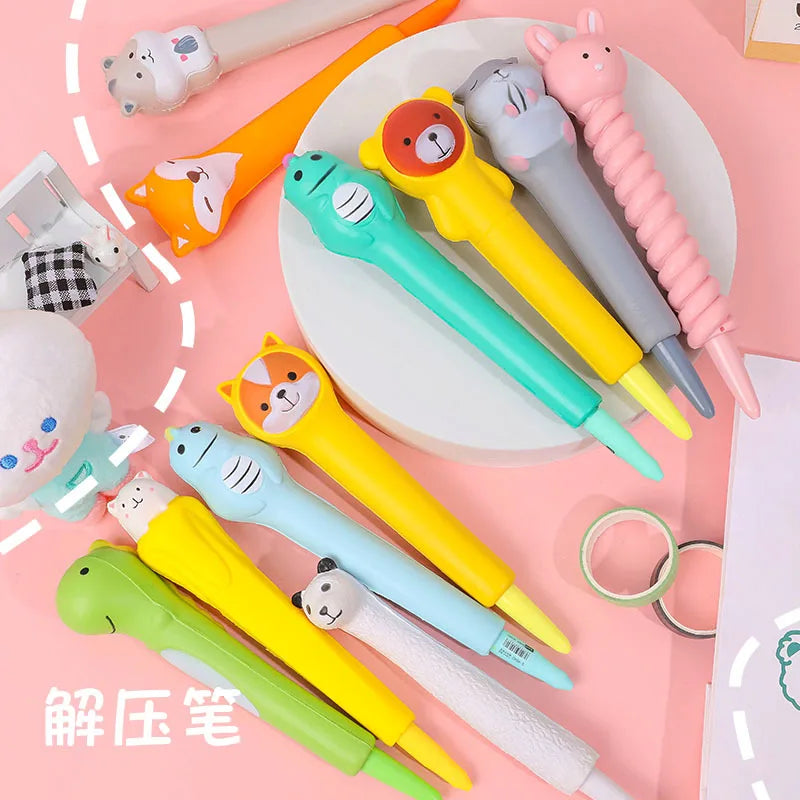 Cute Kawaii Slow-Rebound Gel Pen – Soft Sponge Stress Relief Pen for School, Office, and Creative Stationery