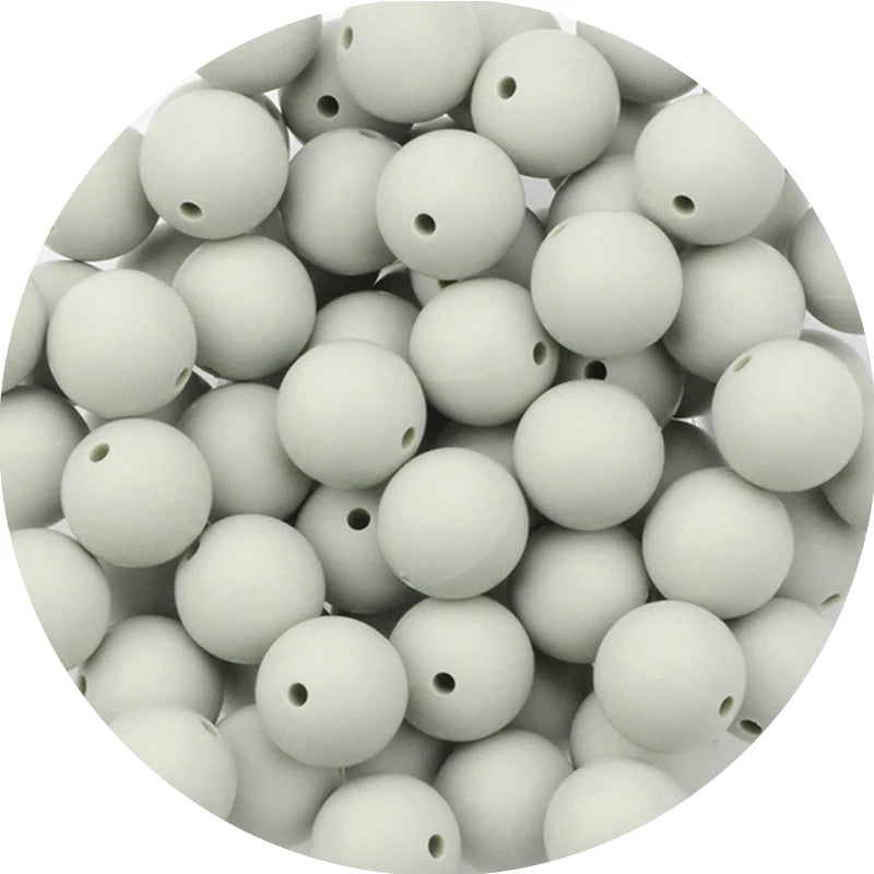 LOFCA Silicone Teething Beads - 20pcs 15mm Round Baby Chew Beads for DIY Teether Toys Infant Accessories