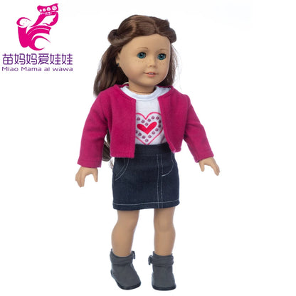 18-Inch Girl Doll Winter Coat — 43cm Baby Doll Jacket Outfit for Dressing