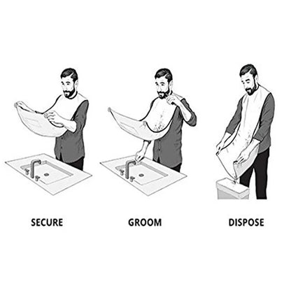 Beard Catcher Cape - Shaving Apron and Adult Bib for Men - Perfect Hairdresser Gift for a Clean Shave