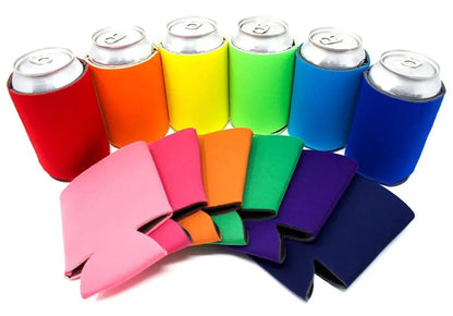 5pcs Neoprene Beer Sleeves – Portable Drink Cooler for Cans & Bottles, Perfect for Camping, Parties, Weddings & Birthdays