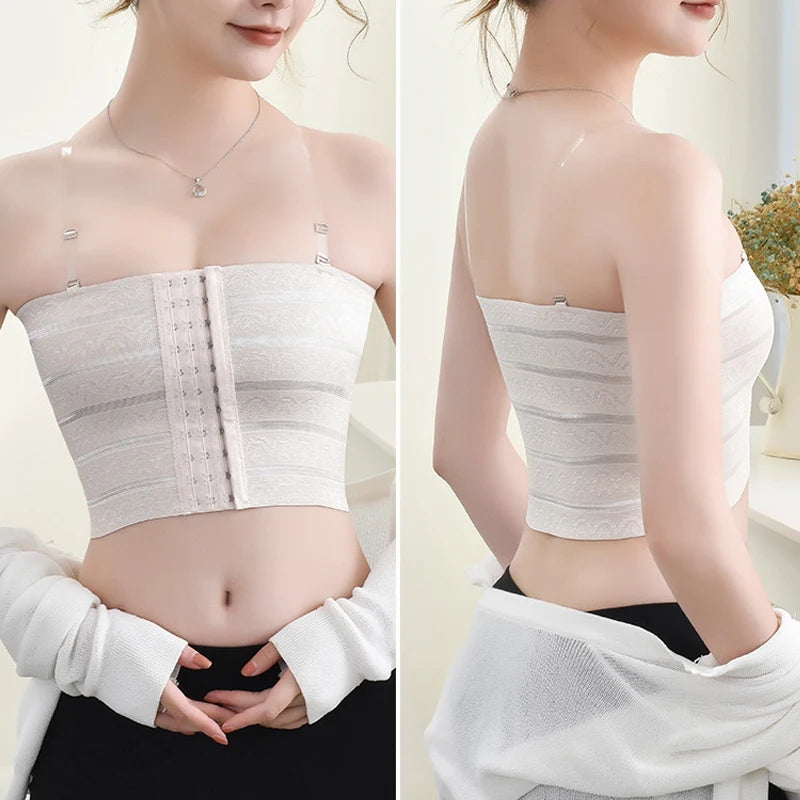 Tube FTM Trans Binder – Ultra Flat Chest Binder for Transboys, Tomboys, Big Breasts, Strapless Front for Women & Men