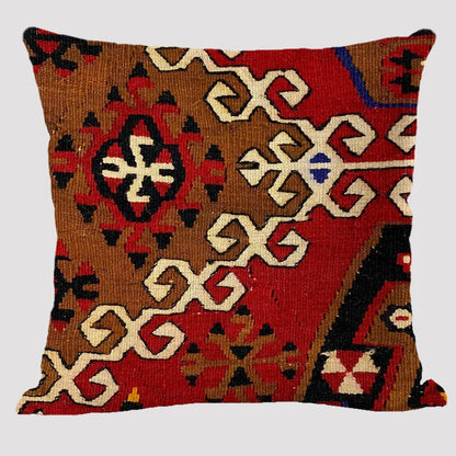 Bohemian Linen Cushion Cover – Multicolor Ethnic Geometric Pattern Decorative Pillow for Living Room Sofa