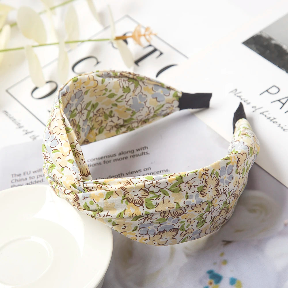 Fashion Leopard Print Headband — Wide Cross Elastic Bow Hairband for Women & Girls Hair Accessories
