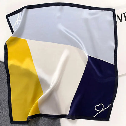 New 2024 Pashmina Scarf – 100% Mulberry Silk Small Shawl, Summer Beach Poncho, Women’s Hijab, Bandana & Kerchief 53x53cm
