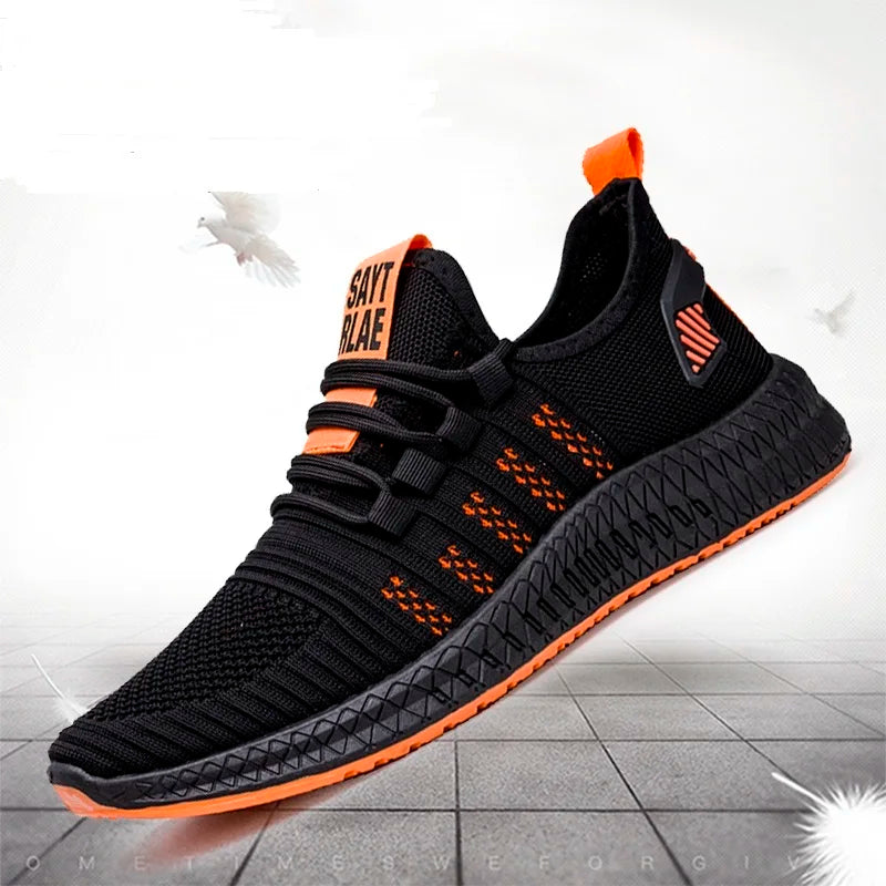 Men’s Lightweight Fashion Sneakers - Breathable Lace-Up Casual Walking Shoes