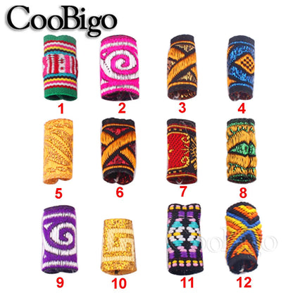 Braid Hair Rings & Tubes — Hip-Hop Dreadlock Beads, Embroidery Fabric Clips, Cuffs & Hair Decor DIY Craft Supplies by CooBigo