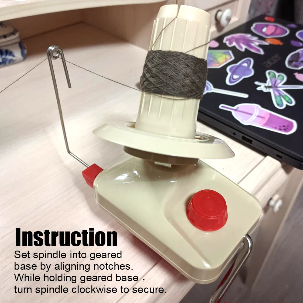 Portable Hand-Operated Yarn Winder: Manual Fiber Wool Winding Machine for DIY Sewing Accessories