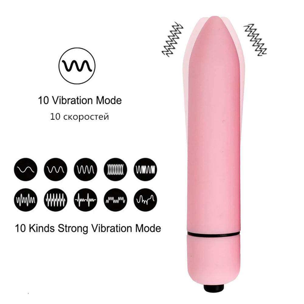 10-Speed Bullet Vibrator AV Stick – Mini G-Spot & Clitoris Stimulator, Dildo Sex Toy for Women