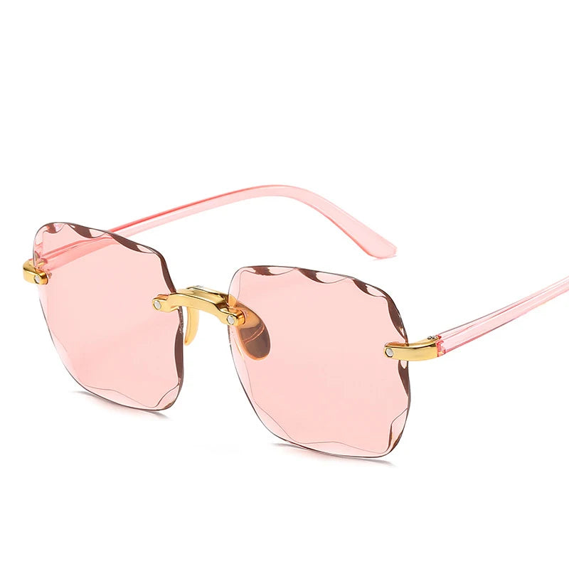 3PCS Rimless Square Sunglasses - Luxury Fashion UV400 Summer Shades for Women & Men