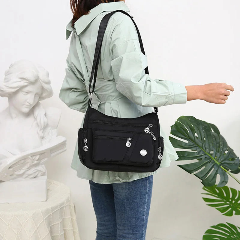 Yogodlns Oxford Waterproof Shoulder Bag – Women’s Casual Crossbody, Large Capacity Multifunction Messenger & Shopping Handbag
