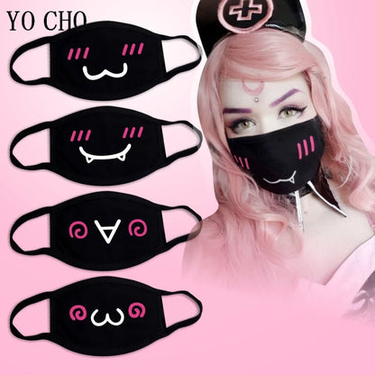 YO CHO Unisex Cotton Dust Mouth Mask – Anime Cartoon Respirator, Warm Mouth Muffle, Perfect Birthday Party Gift