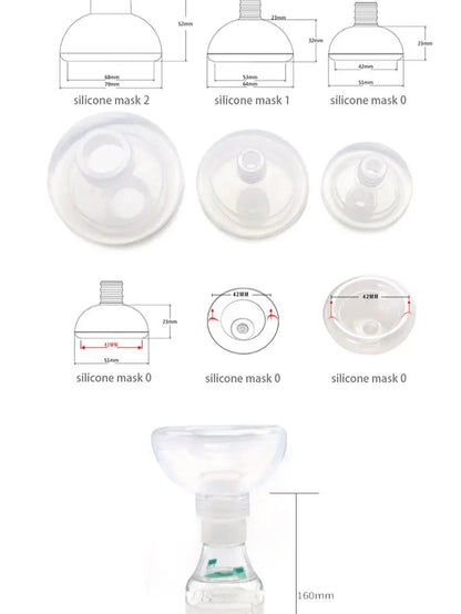 Pet Aerosol Chamber Inhaler — Silicone Mask Spacer for Cats and Dogs