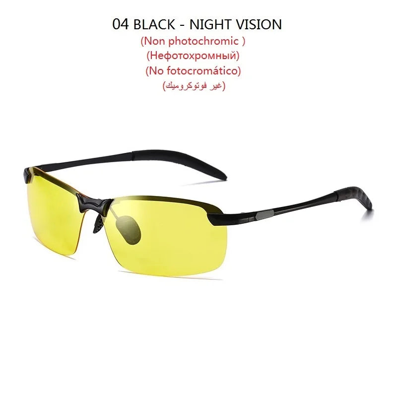 Photochromic Polarized Sunglasses for Men – Color-Changing Driving Glasses for Day & Night Vision