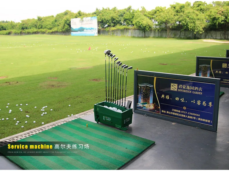 PGM Semi-Automatic Golf Ball Machine – ABS Automatic Ball Dispenser, Golf Clubs Holder, Training Service Equipment
