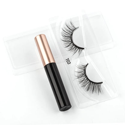 3D Magnetic Mink Eyelashes with Magnetic Eyeliner – Short False Lashes, Handmade, Long-Lasting Eye Makeup Tool