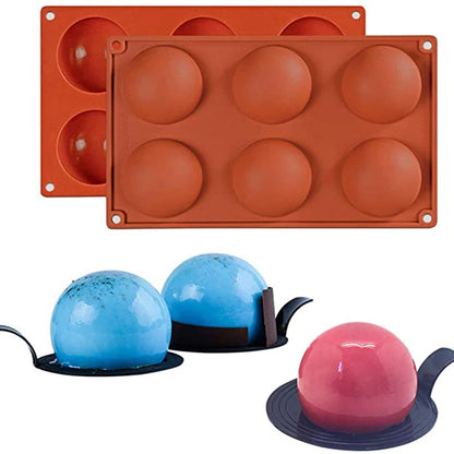 Semi-Sphere Silicone Mold — Half-Ball Chocolate, Candy, Mousse & Pastry Baking Tool for Fat Bombs