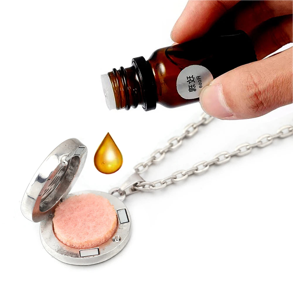 Stainless Steel Tree of Life Aromatherapy Necklace – Essential Oil Diffuser Pendant for Women