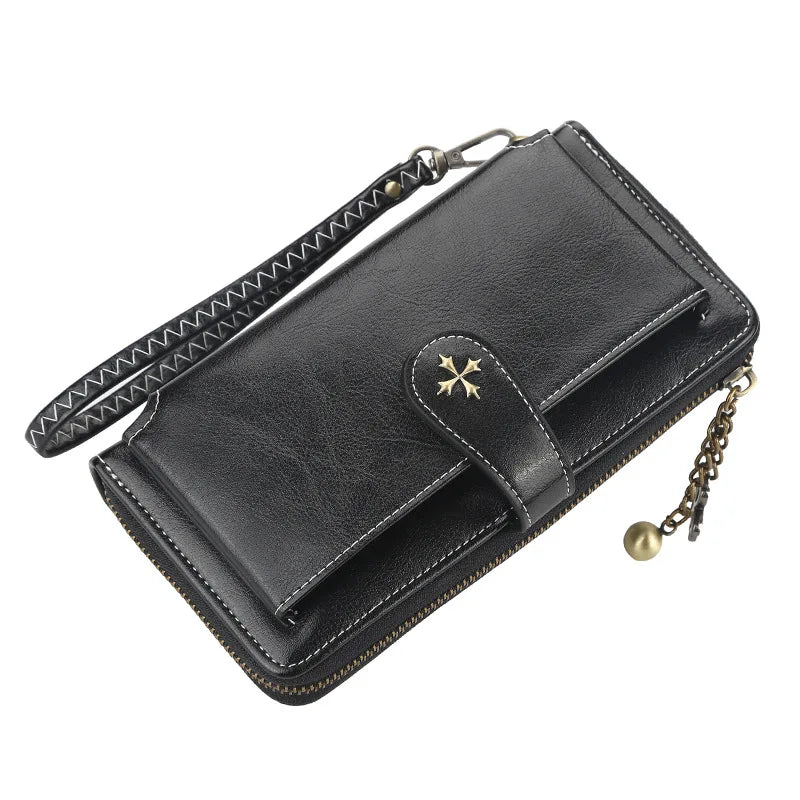 New Women’s PU Leather Wallet — Fashion Long Zipper Purse, Top Quality Brand Card Holder, Classic Female Wallet