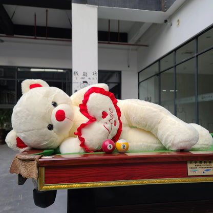 100cm “I LOVE YOU” Giant Plush Bear – Soft Stuffed Toy for Kids & Girlfriend Birthday Gift