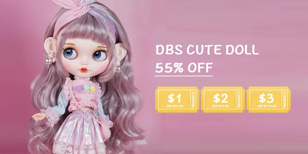 DBS Blyth Doll Toy – 30cm Joint Body Bald Head DIY Doll without Eyechips, Loose Scalp