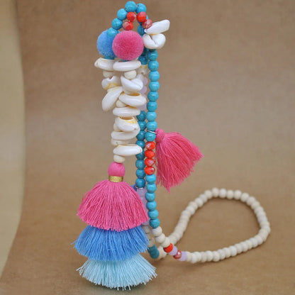 Wooden Bead Tassel Long Necklace - Bohemian Summer Beach Sweater Chain for Women | Mother's Day Gift