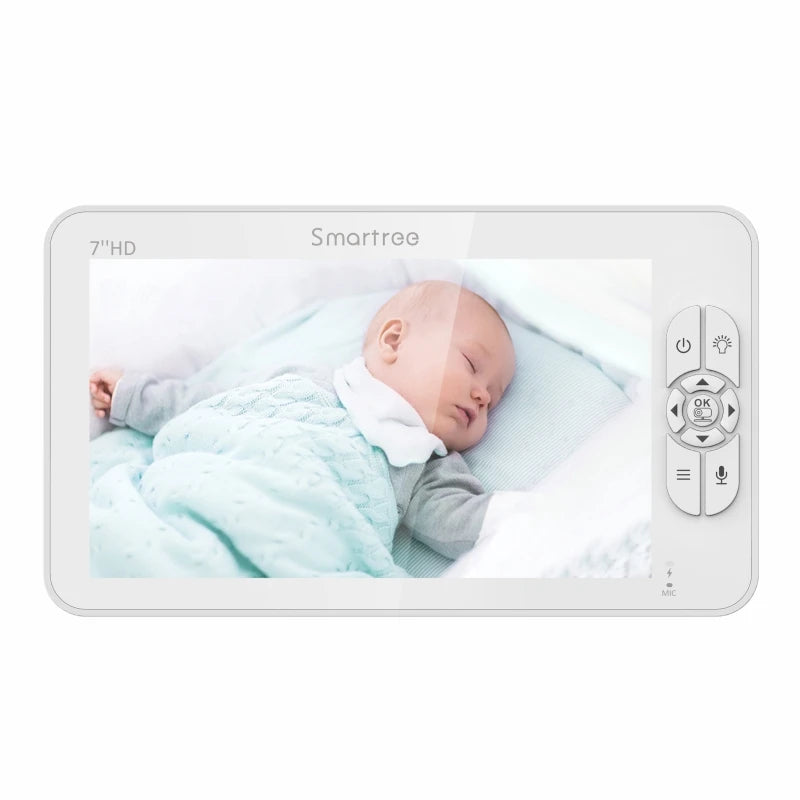 SM70V2 7" 1080P HD Split Screen Baby Monitor – Dual Camera System, Remote Pan/Tilt/Zoom, Hack-Proof Security & 4000mAh Battery Monitor