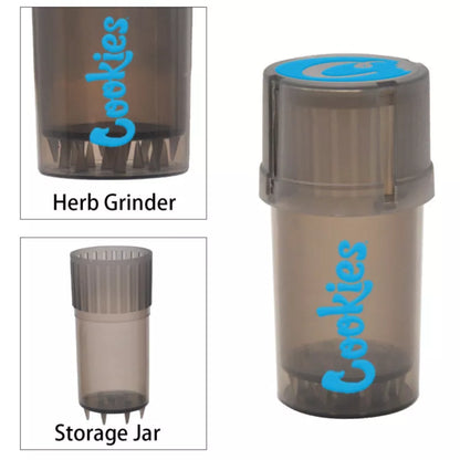 3.5" Herb Storage Container and Grinder - No-Smell Plastic Tobacco Grinder, 75ML, Detachable Smoking Accessories