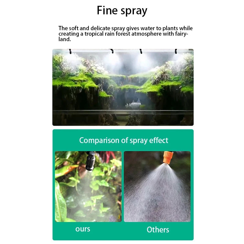 Intelligent Spray System for Reptiles – Mist Rainforest Tank Kit with Electronic Timer, Fogger & Humidifier for Terrariums