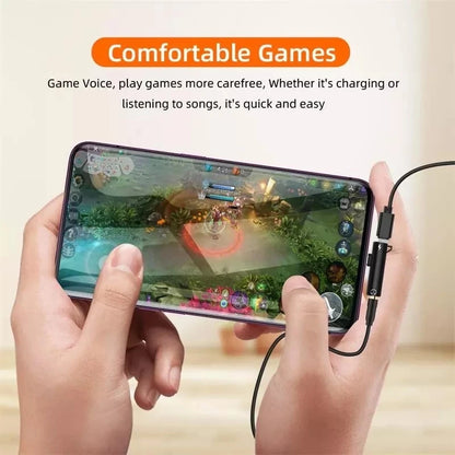 2-in-1 Audio Headphone & Charging Adapter for iPhone XR, XS, 11, 12, 13 – 3.5mm Jack to Earphone AUX Cable (Not Type-C)