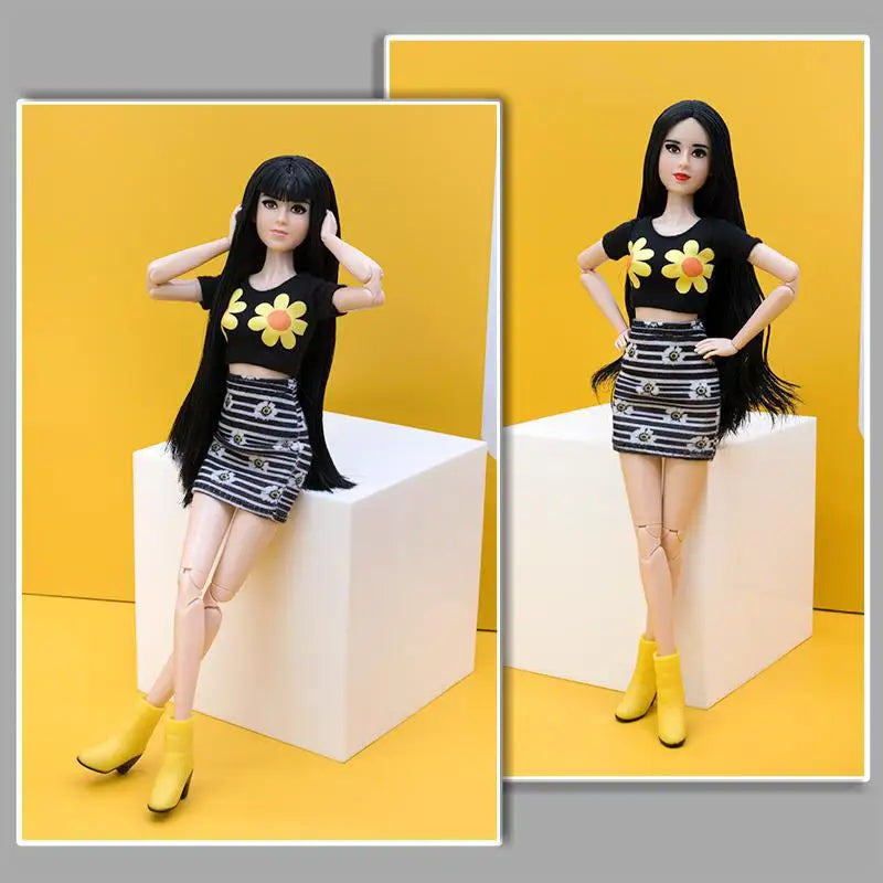 28cm Beautiful Princess BJD Doll for Girls — Moveable Body Chinese Baby Doll with Clothes & Accessories