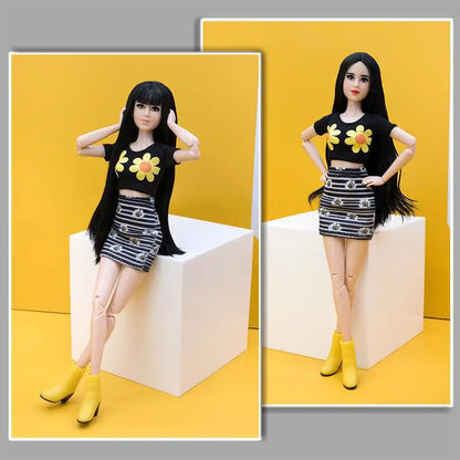 28cm Beautiful Princess BJD Doll for Girls — Moveable Body Chinese Baby Doll with Clothes & Accessories