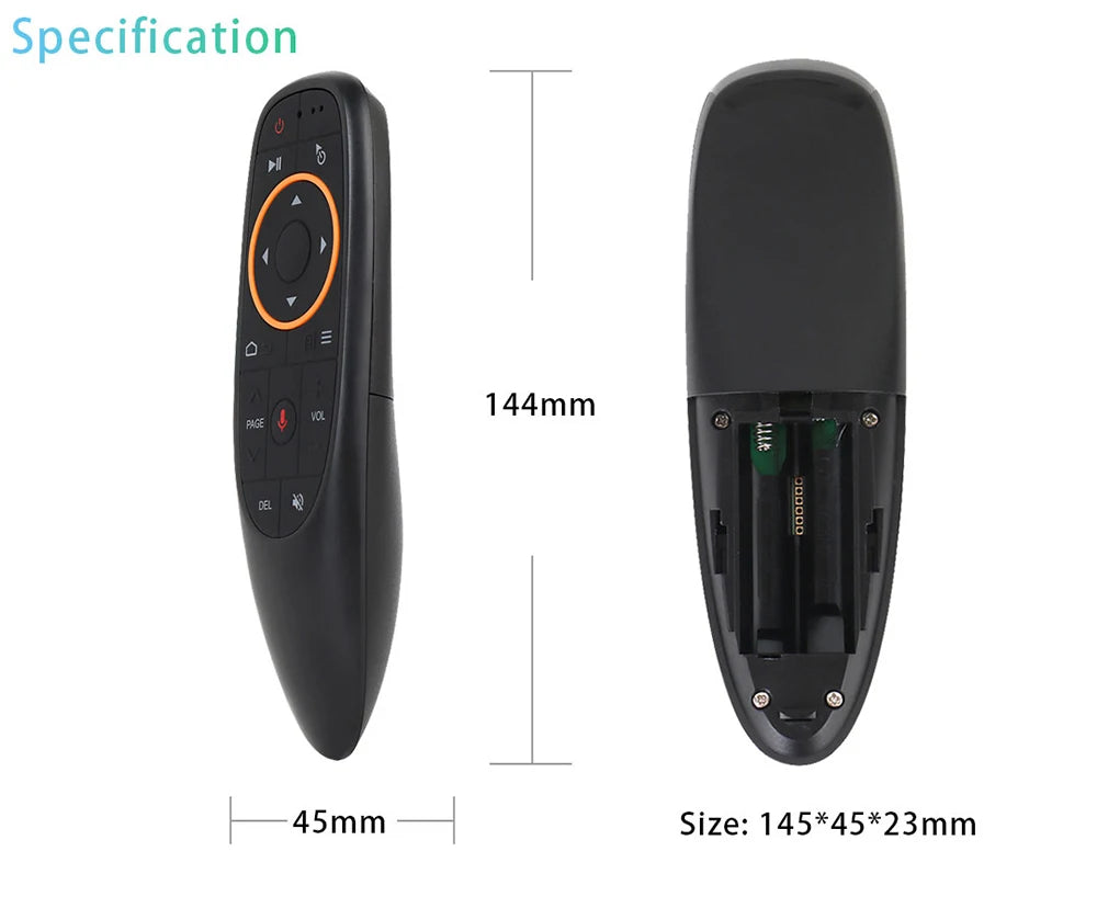 G10S 2.4G Wireless Air Mouse with Voice Remote Control and Gyroscope - IR Learning - Compatible with Android TV Box - G10SPRO BT
