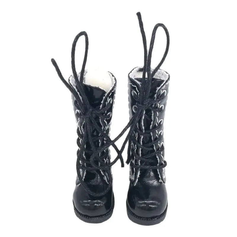 Tilda 3.2cm Doll Boots — 1/6 Mini Leather Shoes for Blythe, Azone & BJD Dolls