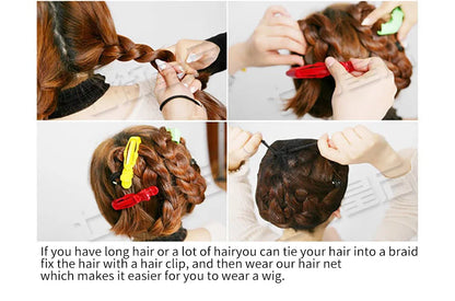 7JHHWIGS Long Straight Light Brown Synthetic Wig with Bangs – Heat-Resistant Daily Wear Wig for Women