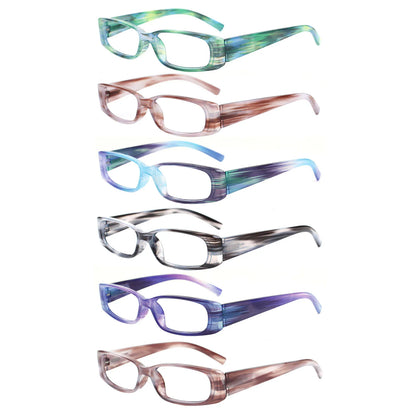 Stylish Small Frame Reading Glasses - Spring Hinge Readers for Men & Women in 6 Color Options