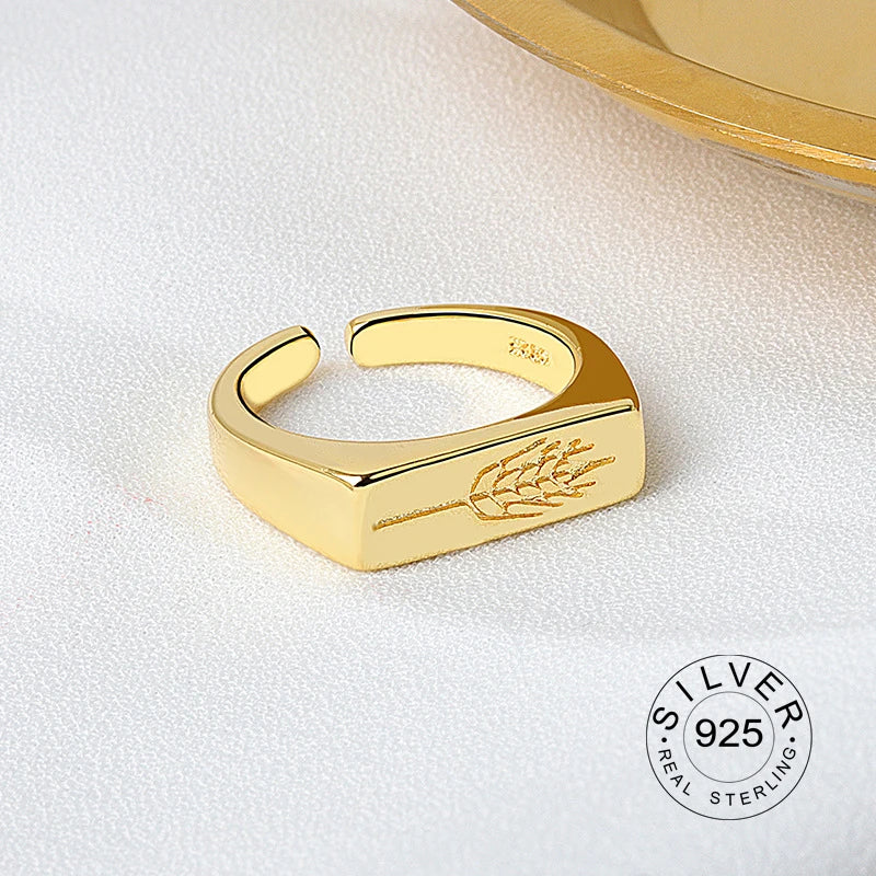 925 Sterling Silver Women’s Open Wave Ring – Irregular Wide Noodle Design Gift