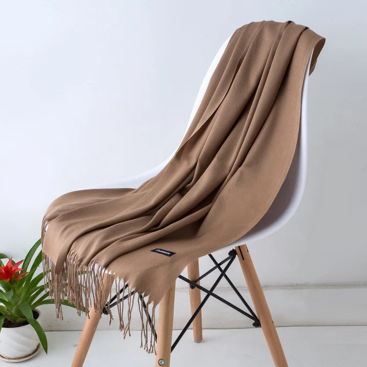 Women's Pashmina Scarf — Cashmere Feel Shawl & Wrap for Evening Dresses, Travel, Office, Winter, and Weddings
