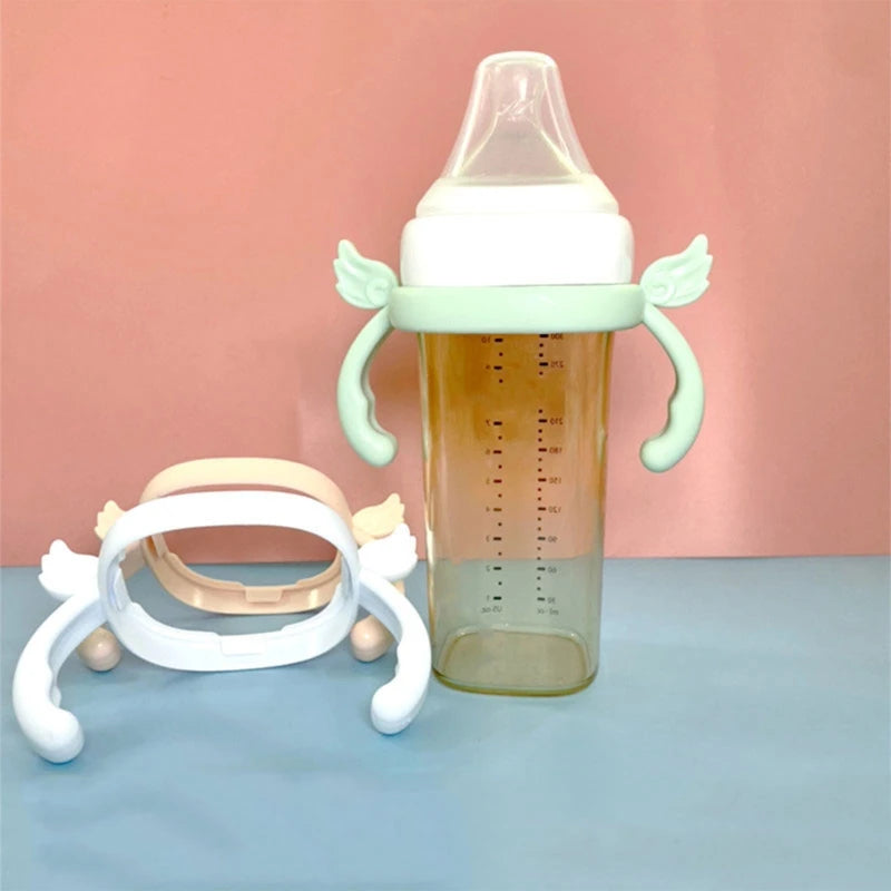 BPA-Free Classic Newborn Bottle Grip Handle – Compatible Silicone Handles for Hegen Bottle, Baby Feeding Accessories