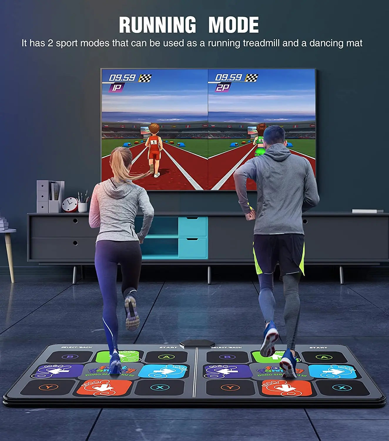 Dance Mat Game — Wireless Folding Fitness & Music Carpet for TV/PC | Anti-Slip Double Controller Family Sports Game