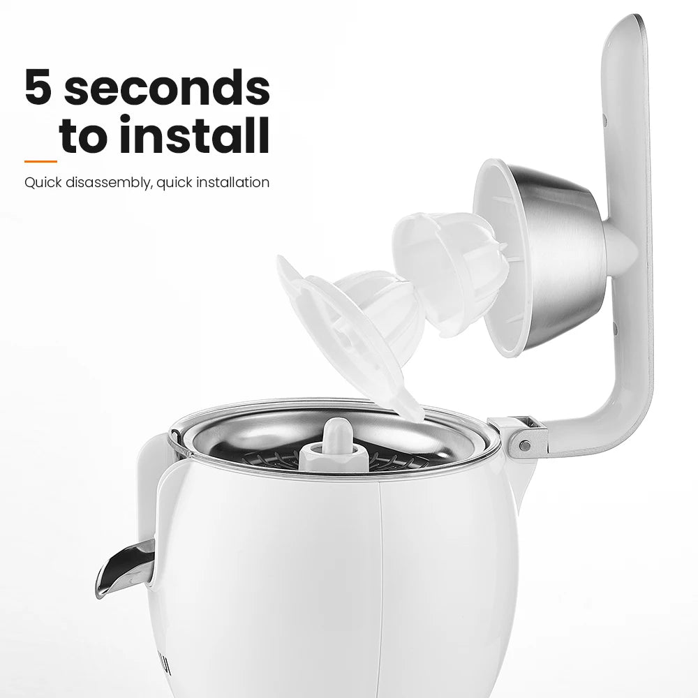 MIUI 850W Citrus Juicer - Stainless Steel Orange & Lemon Electric Juicer with Hard-Core Press and Aluminum Die-Casting Handle