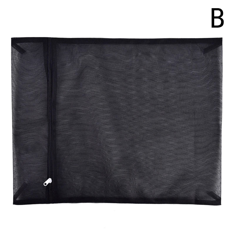 Black Nylon Mesh Laundry Bag – Zippered Washing Bag for Clothes, Bras & Delicates, Washing Machine Safe